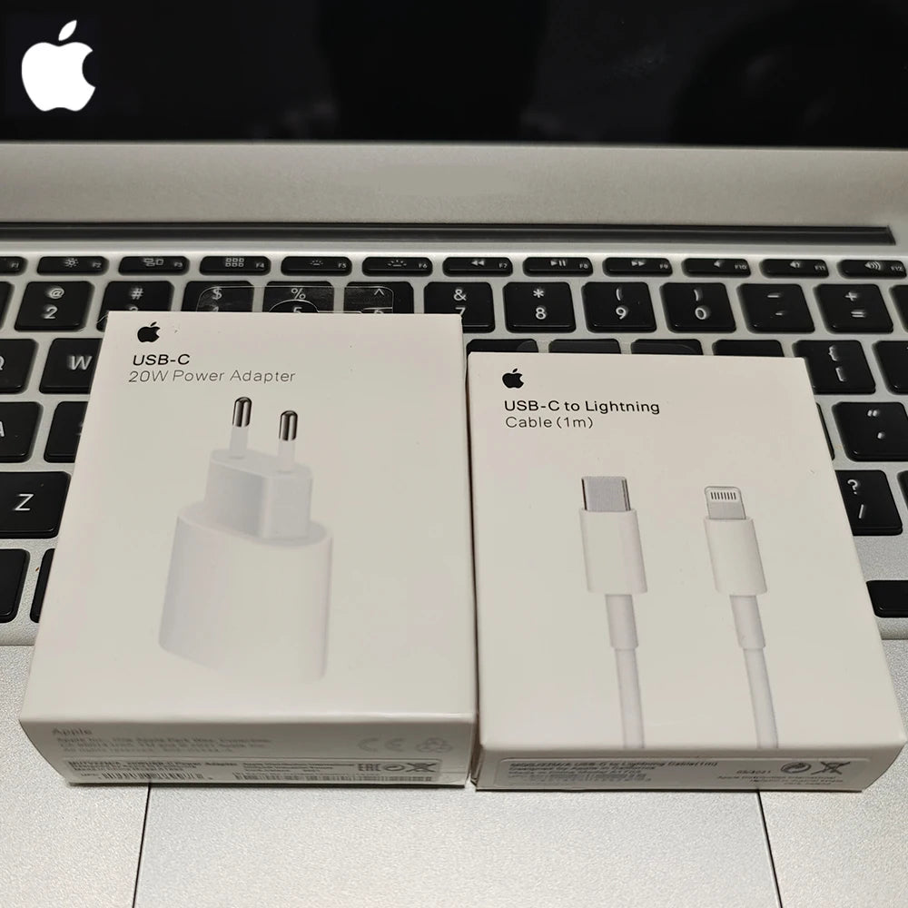 20W USB-C Charger + 1M Cable Bundle (iPhone 15-17) — US Plug